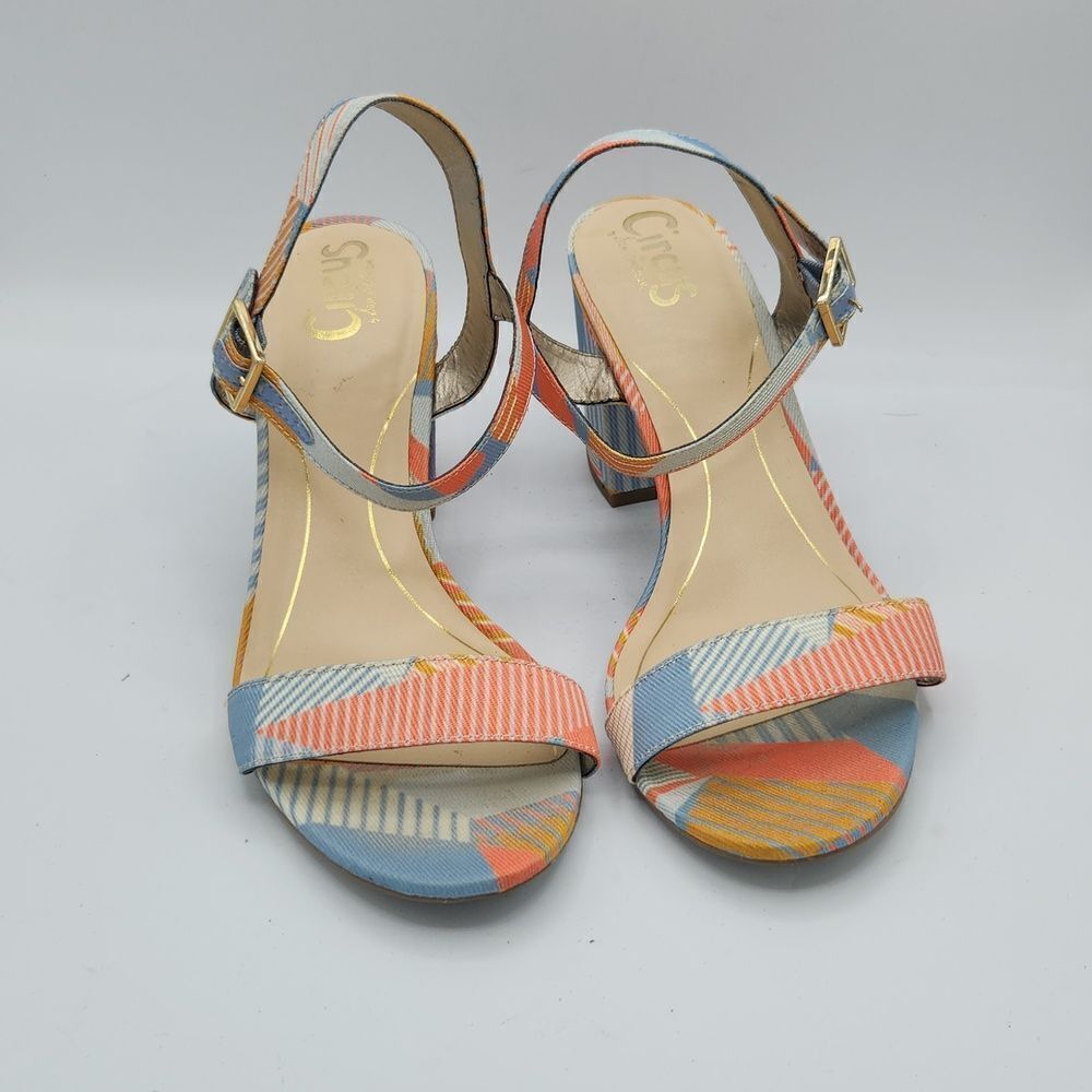 Circus by Sam Edelman Womens Ashton Fashion Sandals Size 10 Red Blue Multi